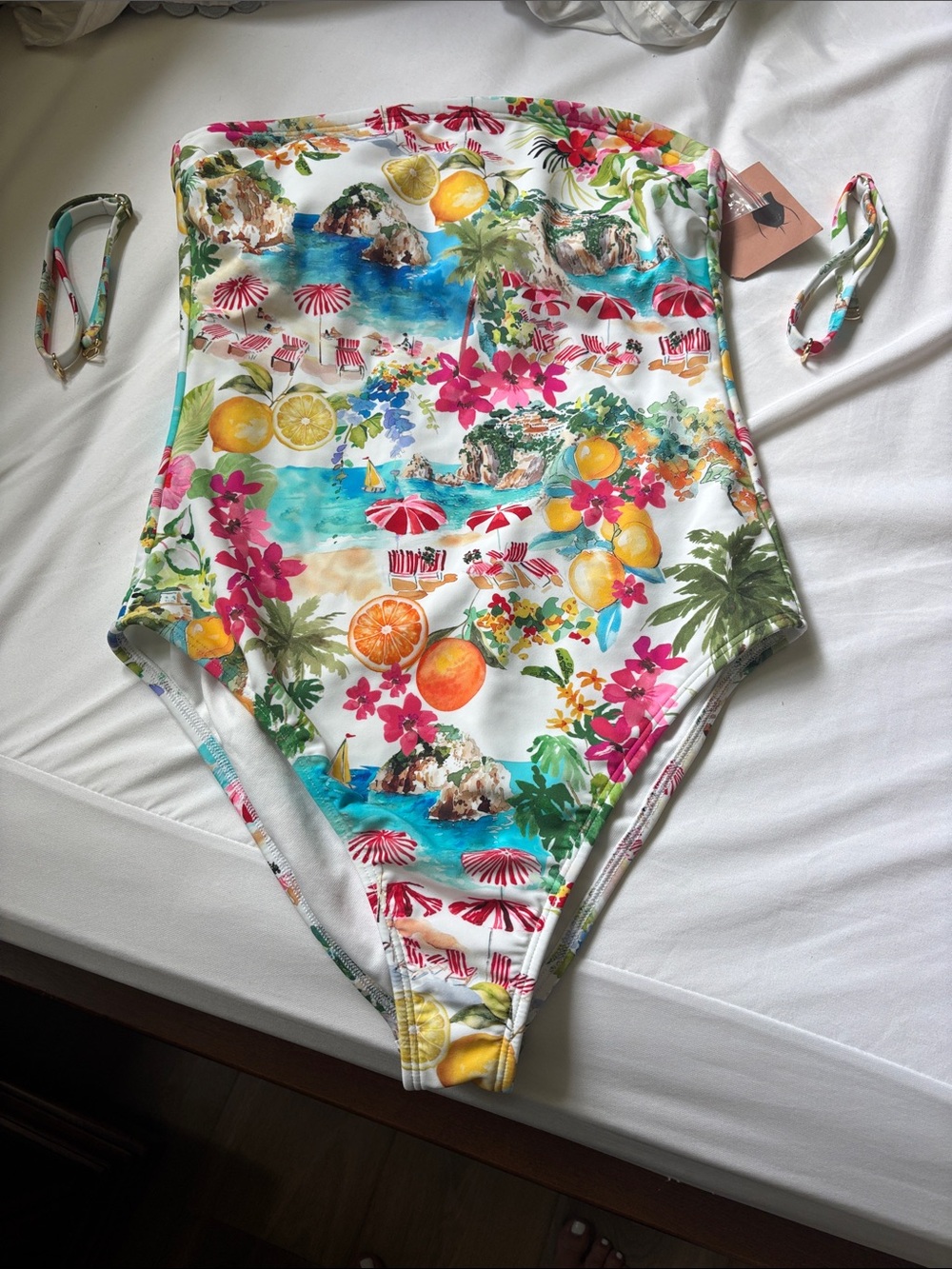 Woman’s Tropical Print One-Piece Swimsuit